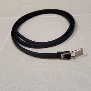Vegan Leather Skinny Belt